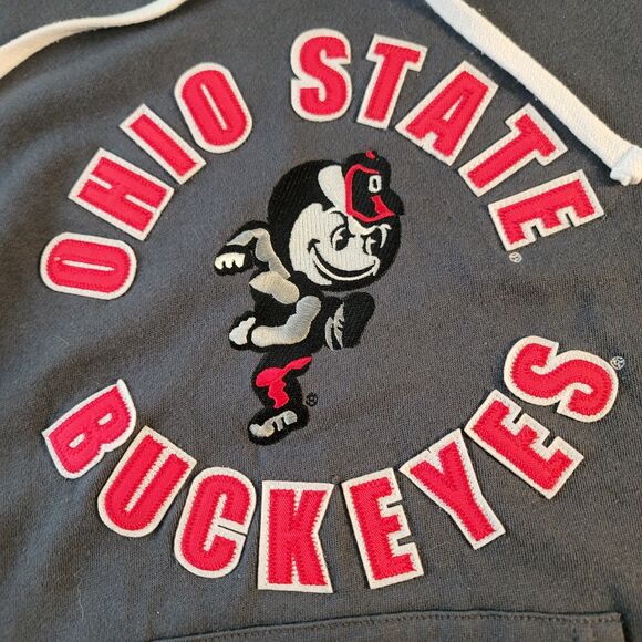 Ohio State Buckeyes Stitched Campus Hoodie Sweatshirt Womens XS Gray - Picture 3 of 8